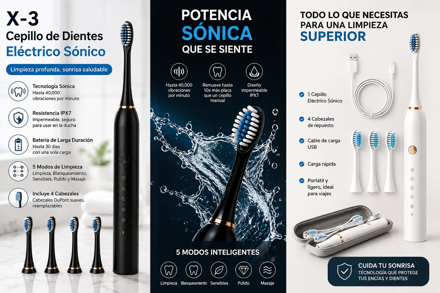 Cepillo eléctrico 4 cabezales repuesto I